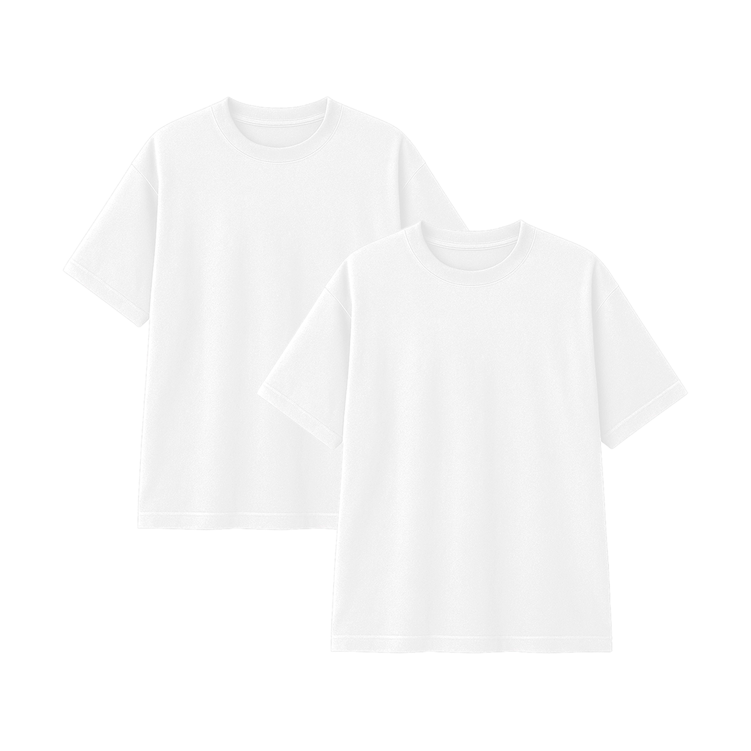 Pack 2 Polos Oversize Color Perla 100% Algodon