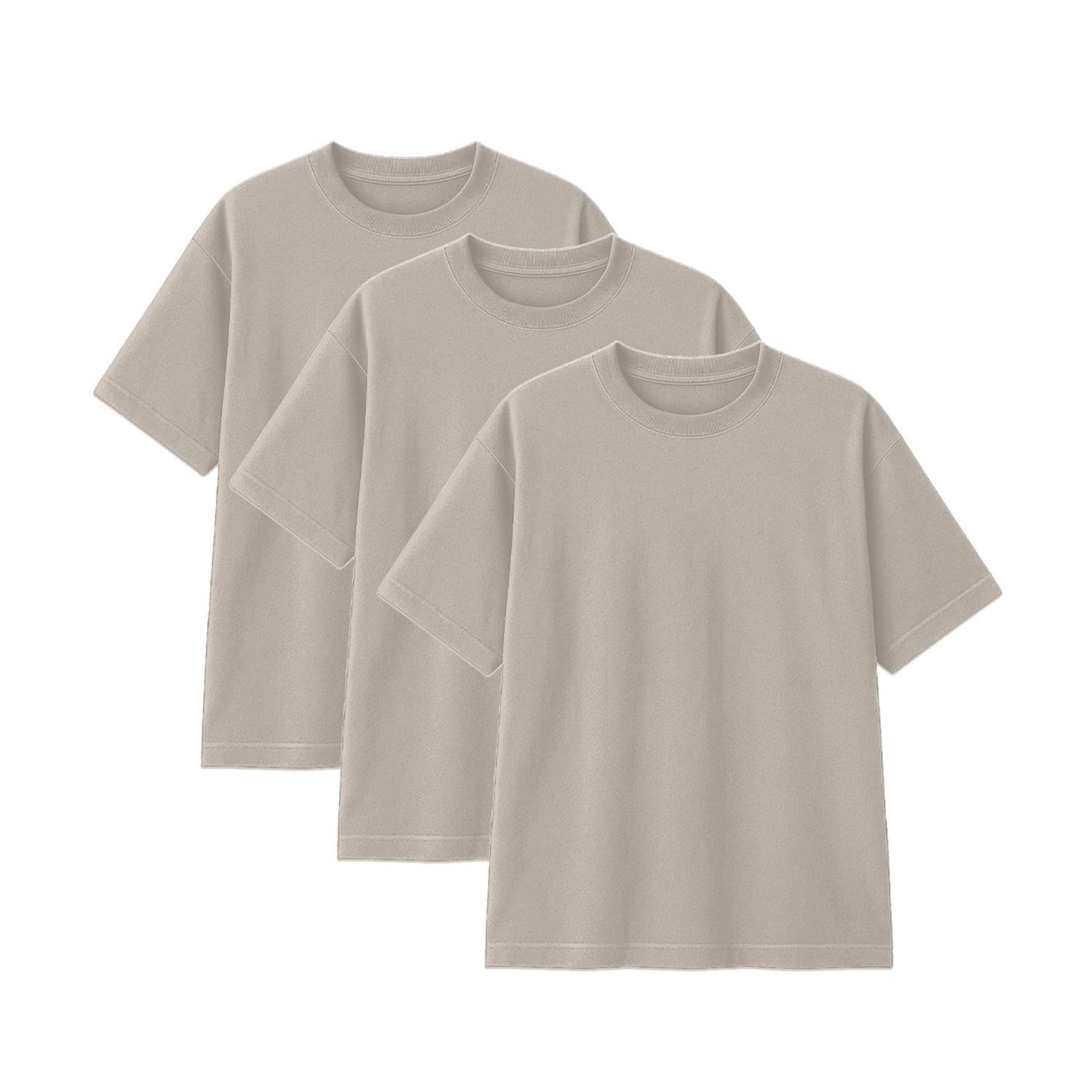 Pack 3 Polos Oversize Color Arena 100% Algodon