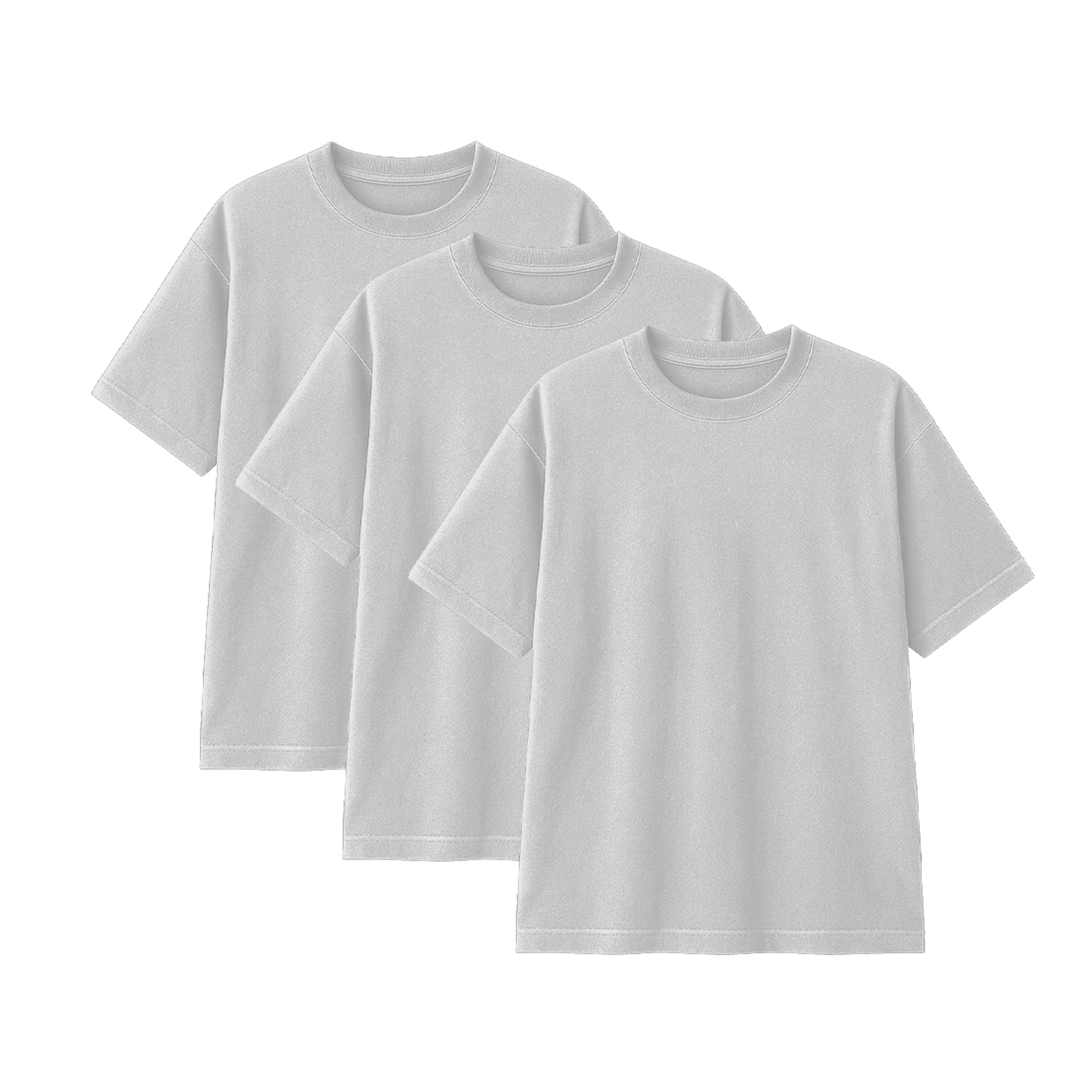 Pack 3 Polos Oversize Color Melange 100% Algodon