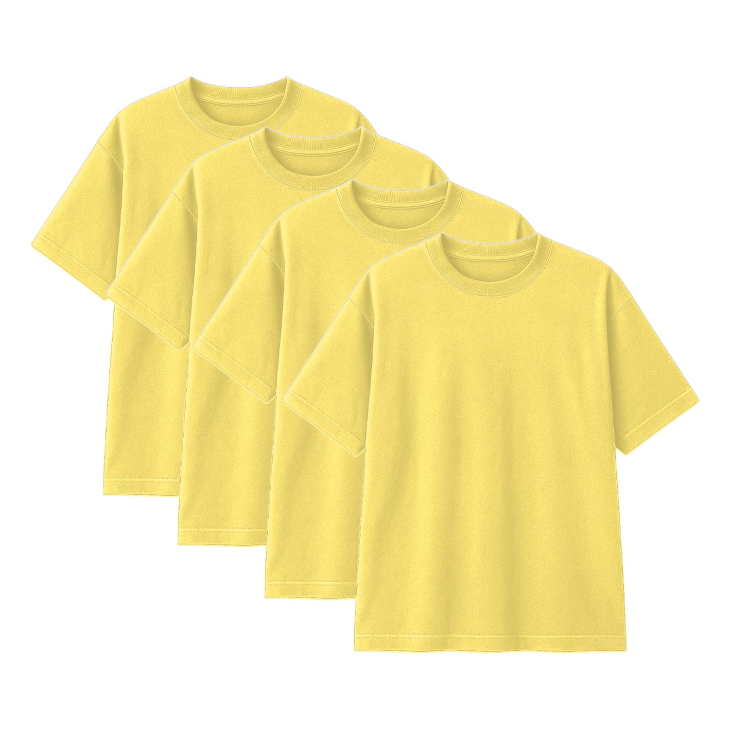 Pack 10 Polos Oversize Color Amarillo Cielo 100% Algodon