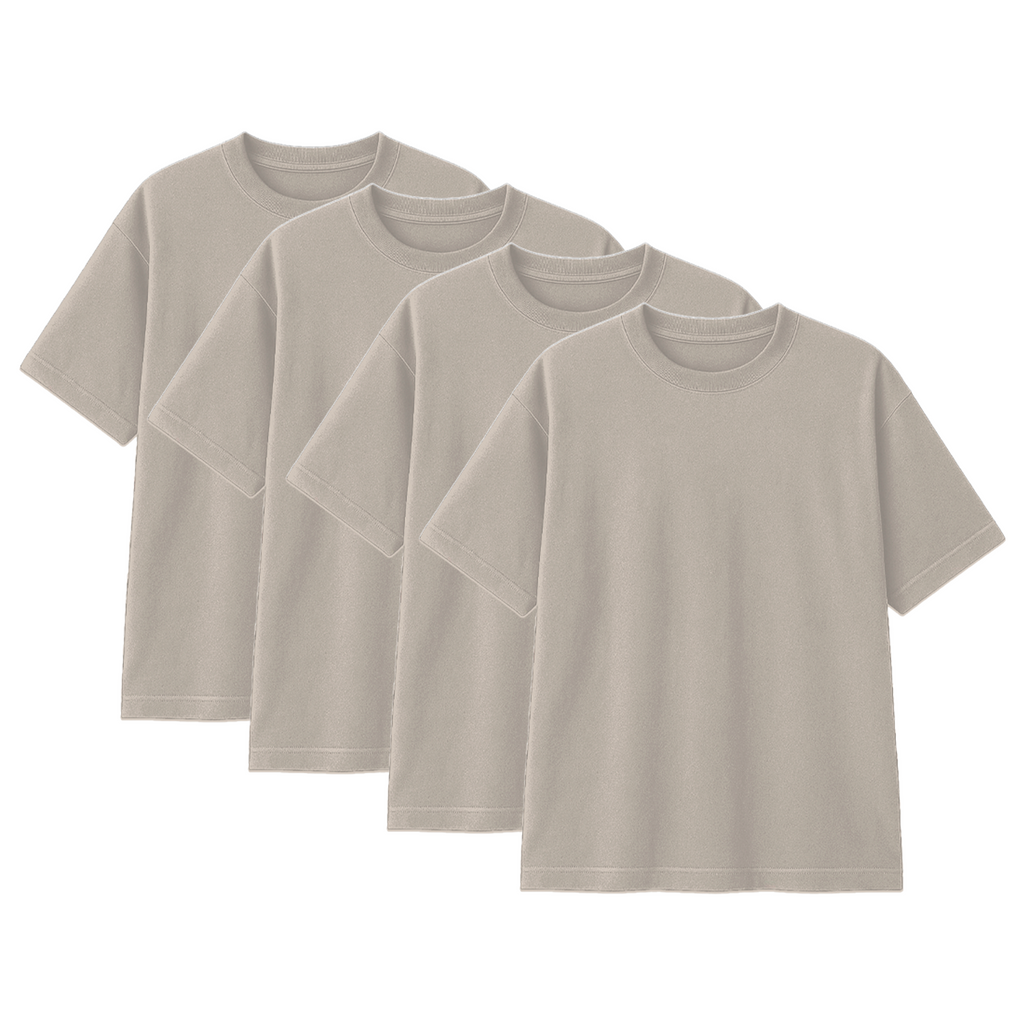 Pack 10 Polos Oversize Color Arena 100% Algodon