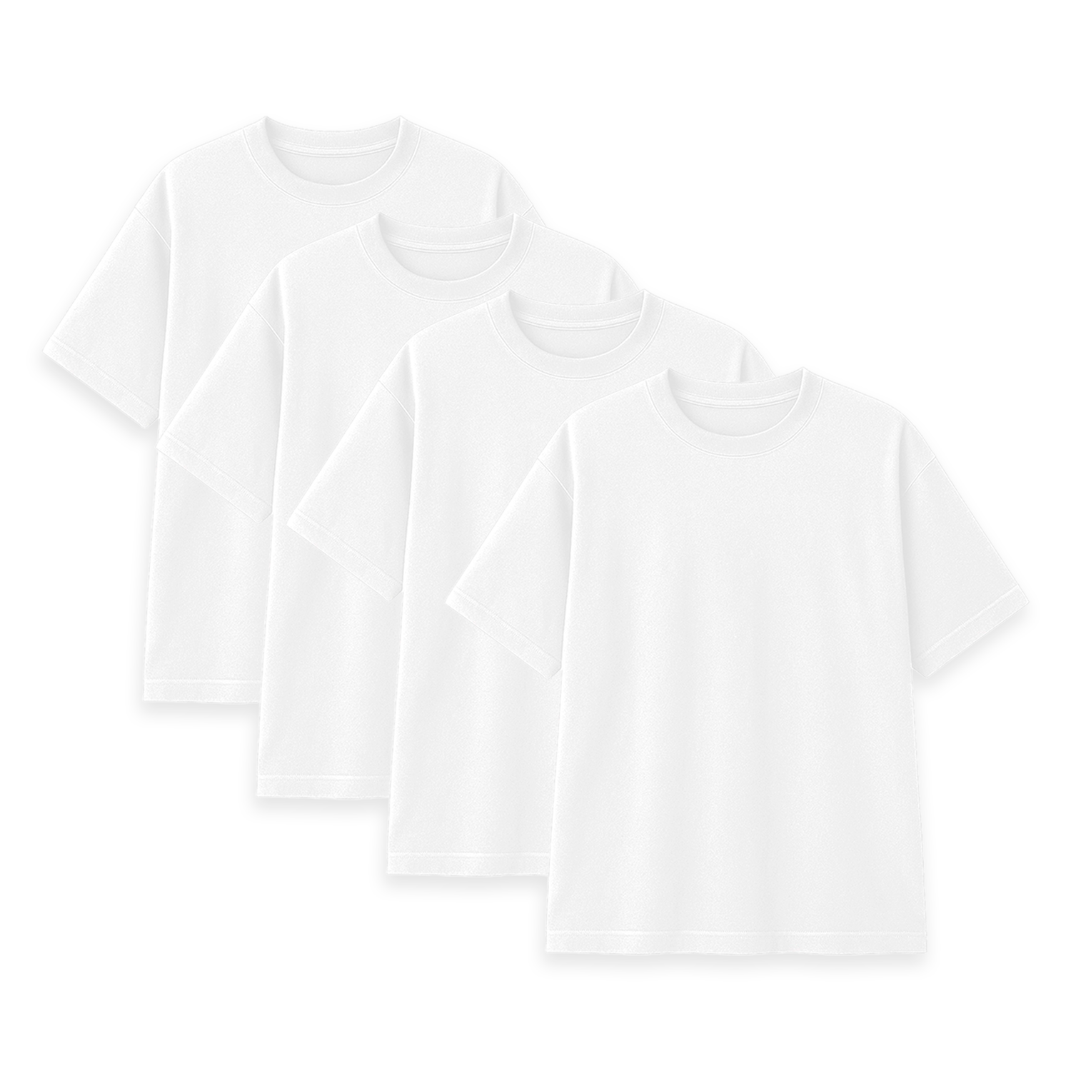 Pack 10 Polos Oversize Color Perla 100% Algodon