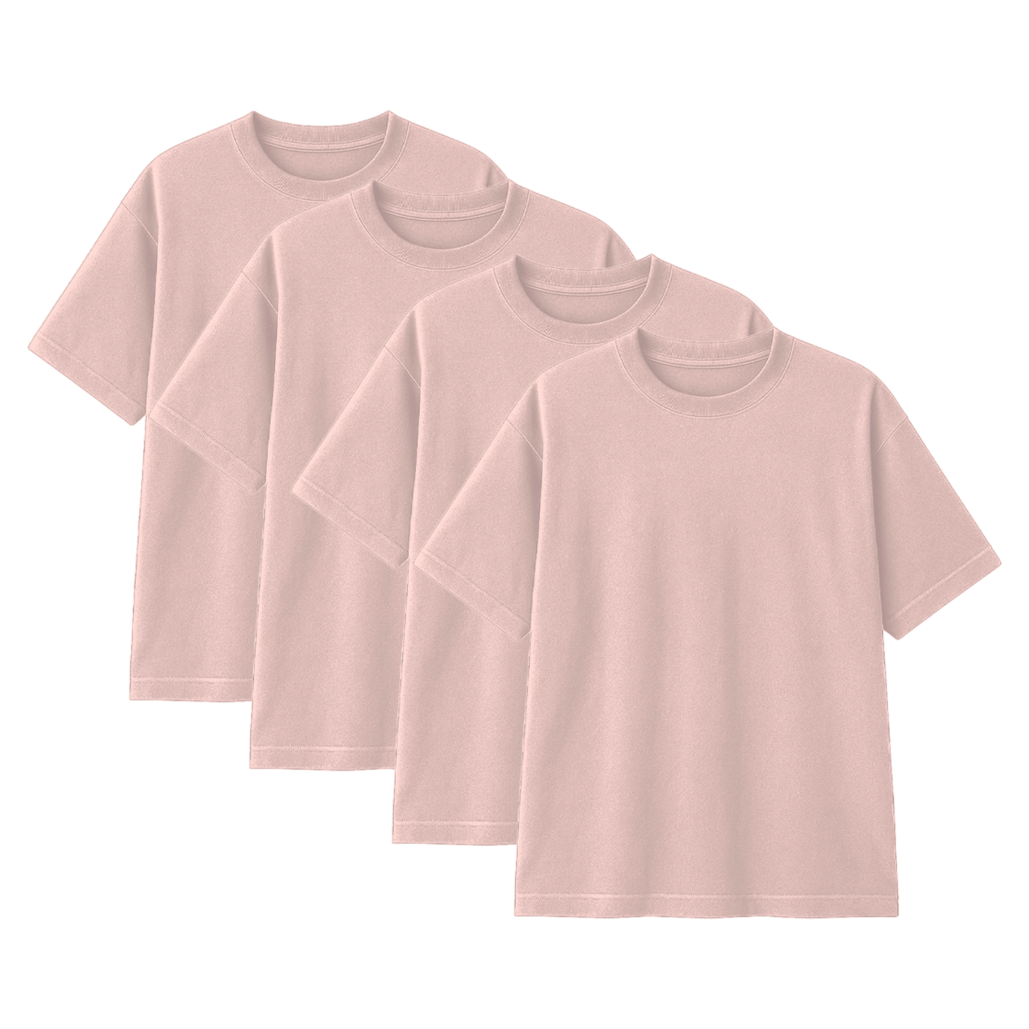 Pack 10 Polos Oversize Color Palo Rosa 100% Algodon