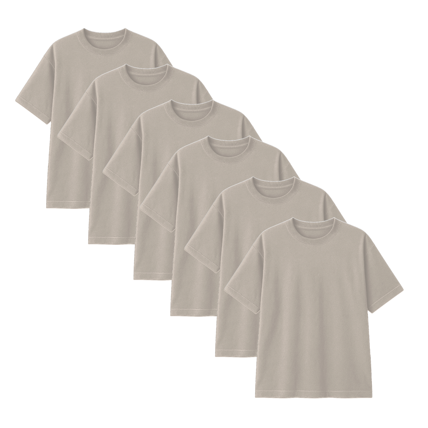 Pack 10 Polos Oversize Color Arena 100% Algodon