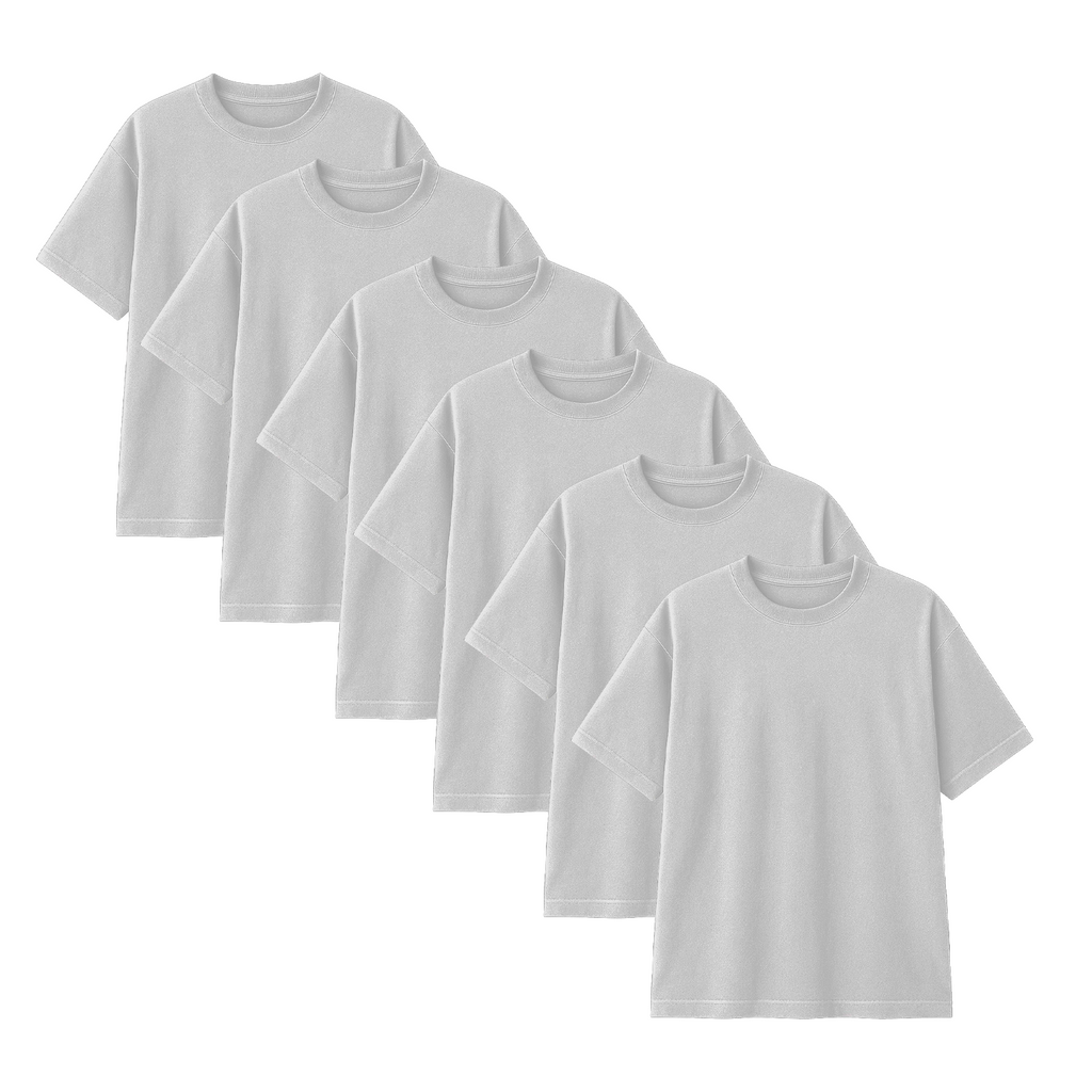 Pack 10 Polos Oversize Color Melange 100% Algodon