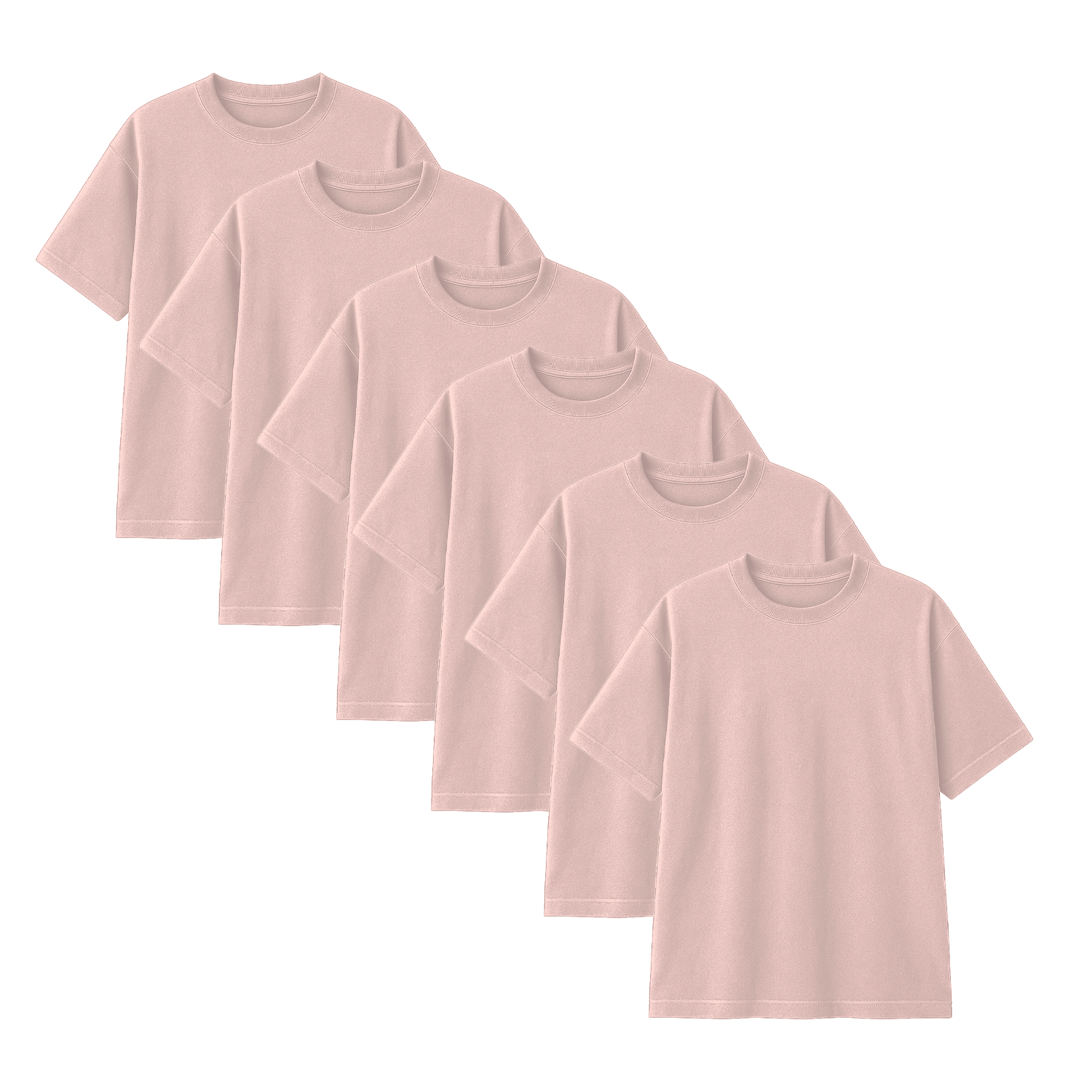 Pack 10 Polos Oversize Color Palo Rosa 100% Algodon