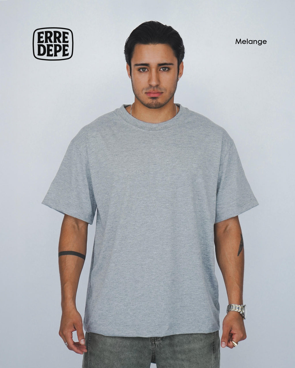 Pack 10 Polos Oversize Color Melange 100% Algodon