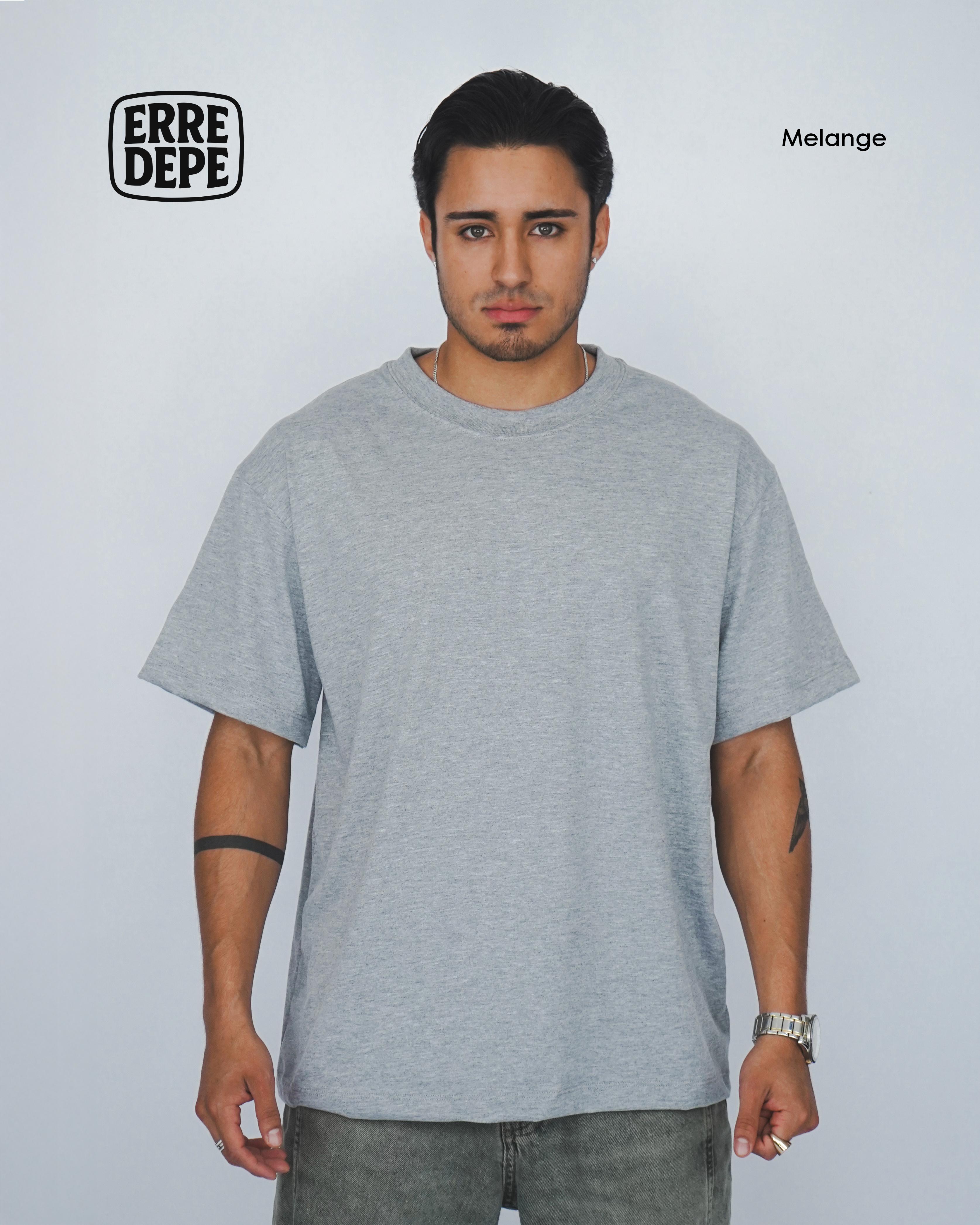 Pack 10 Polos Oversize Color Melange 100% Algodon