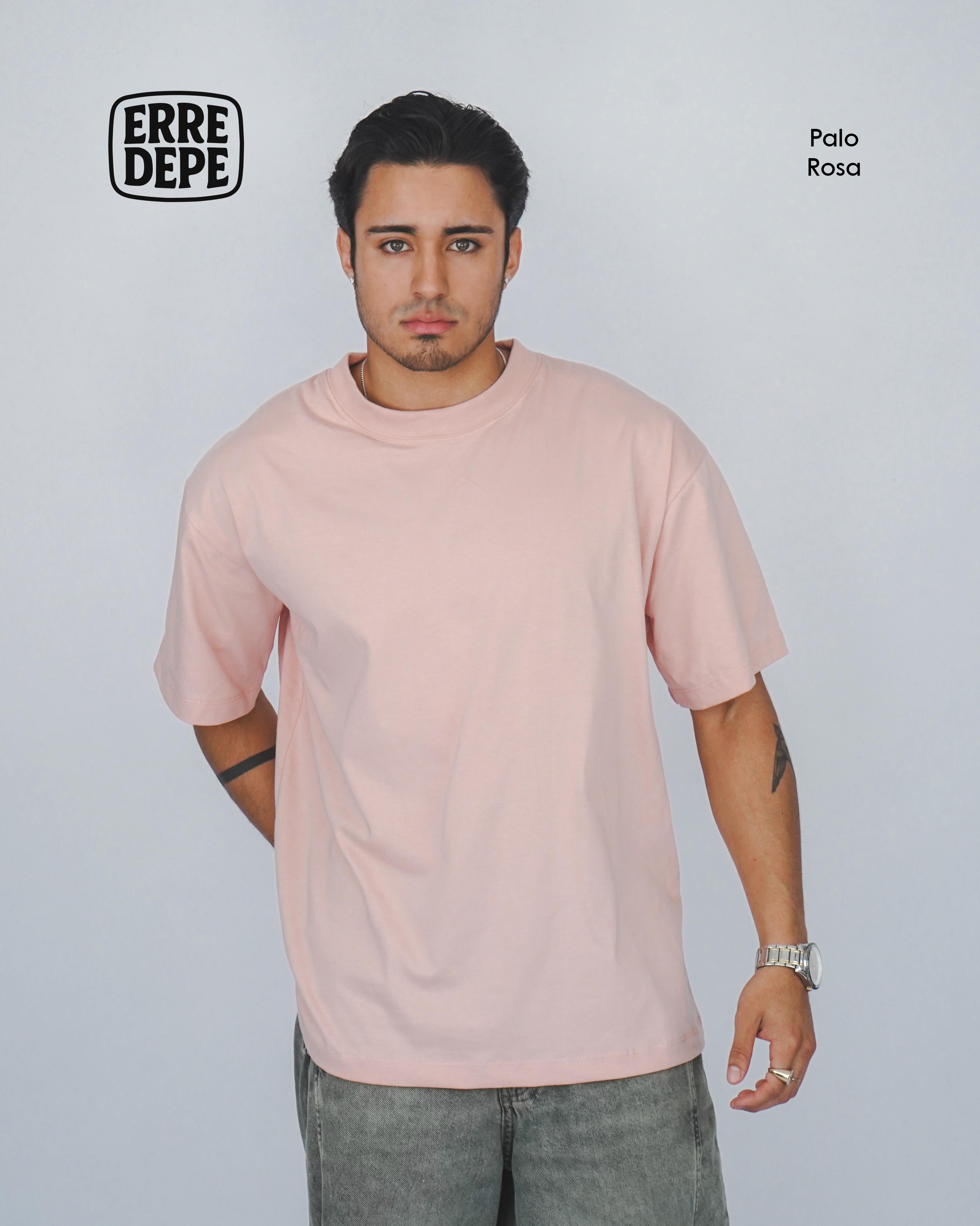 Pack 10 Polos Oversize Color Palo Rosa 100% Algodon