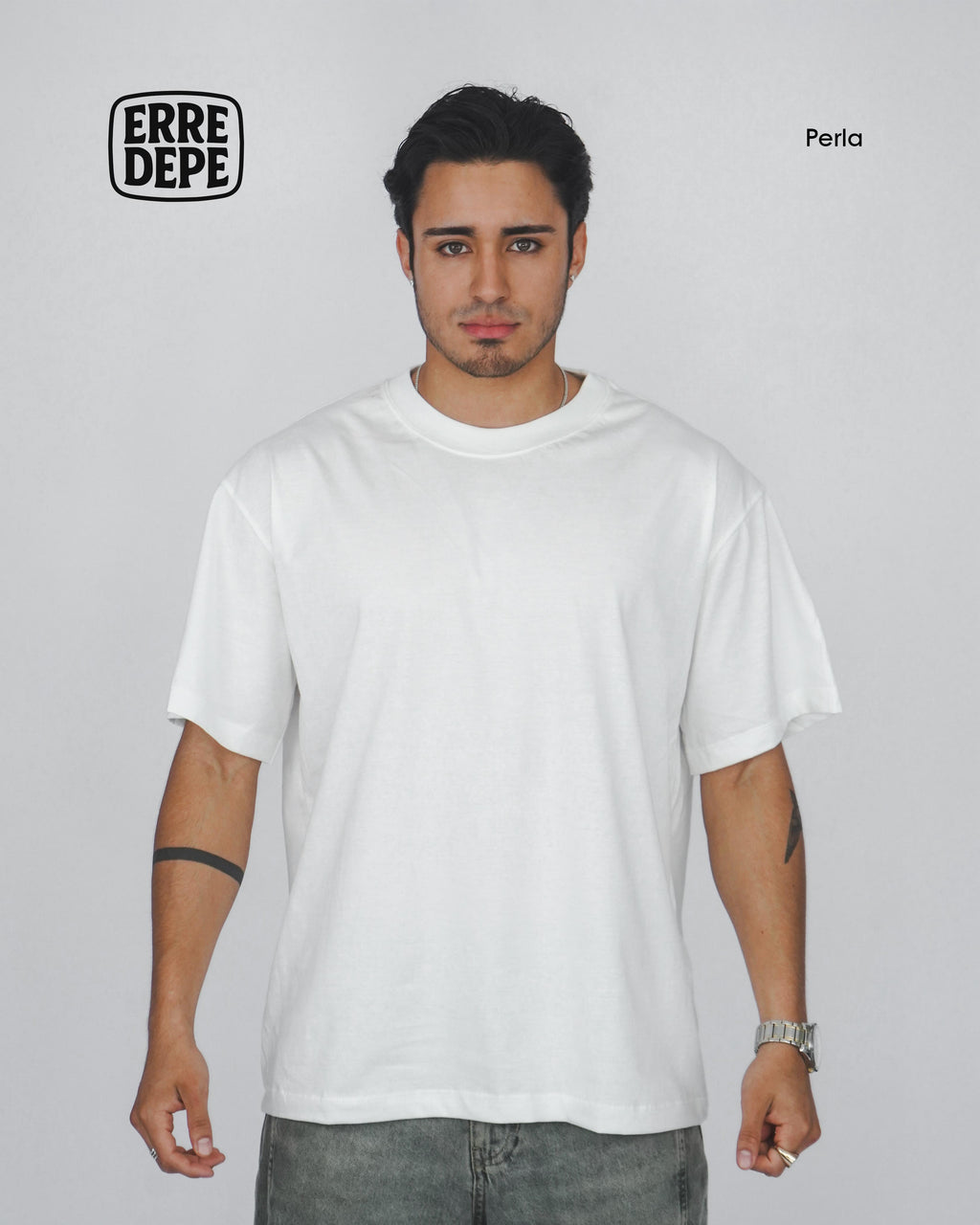 Pack 10 Polos Oversize Color Perla 100% Algodon