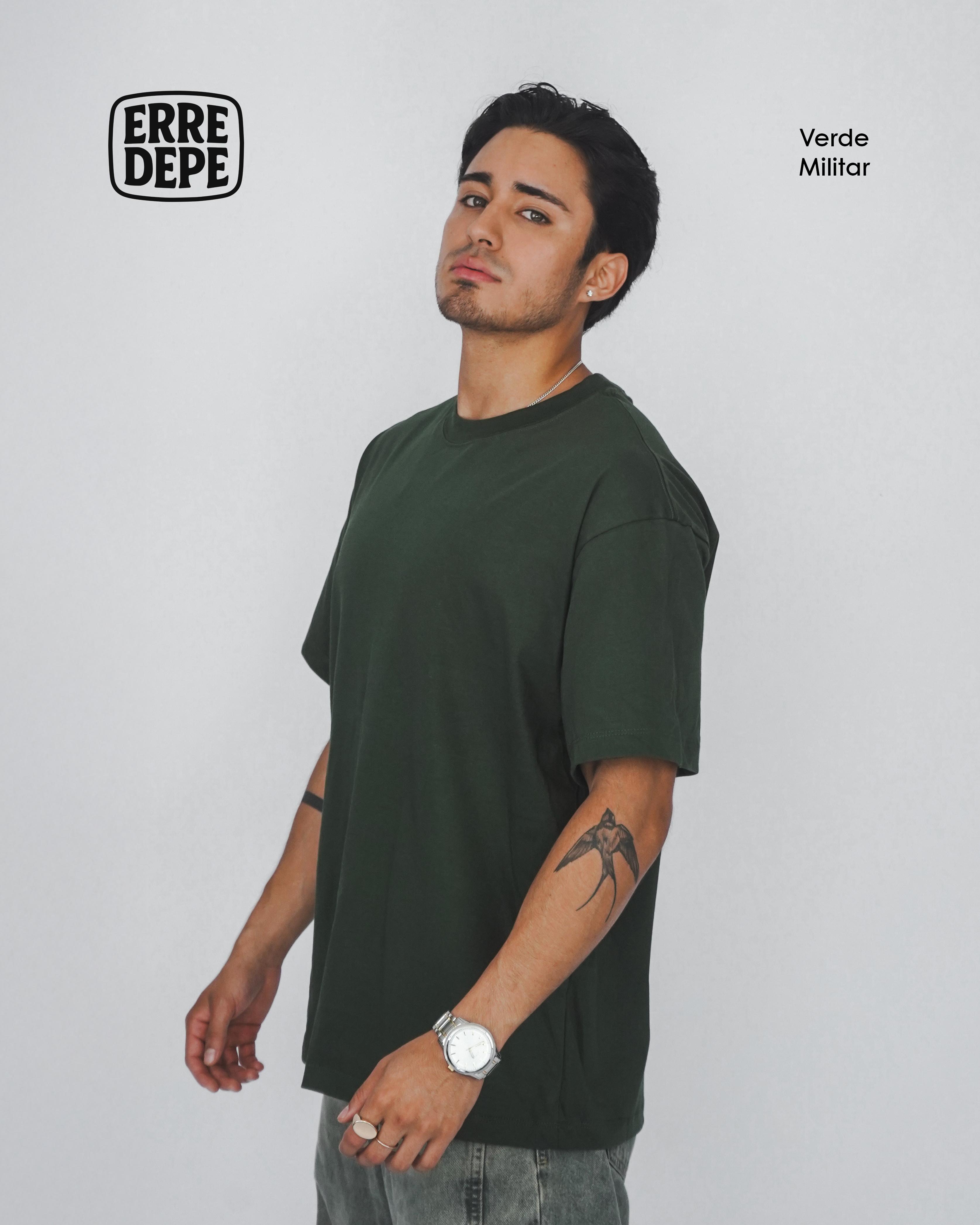 Polo Oversize Verde Militar ERREDEPE 100% Algodon