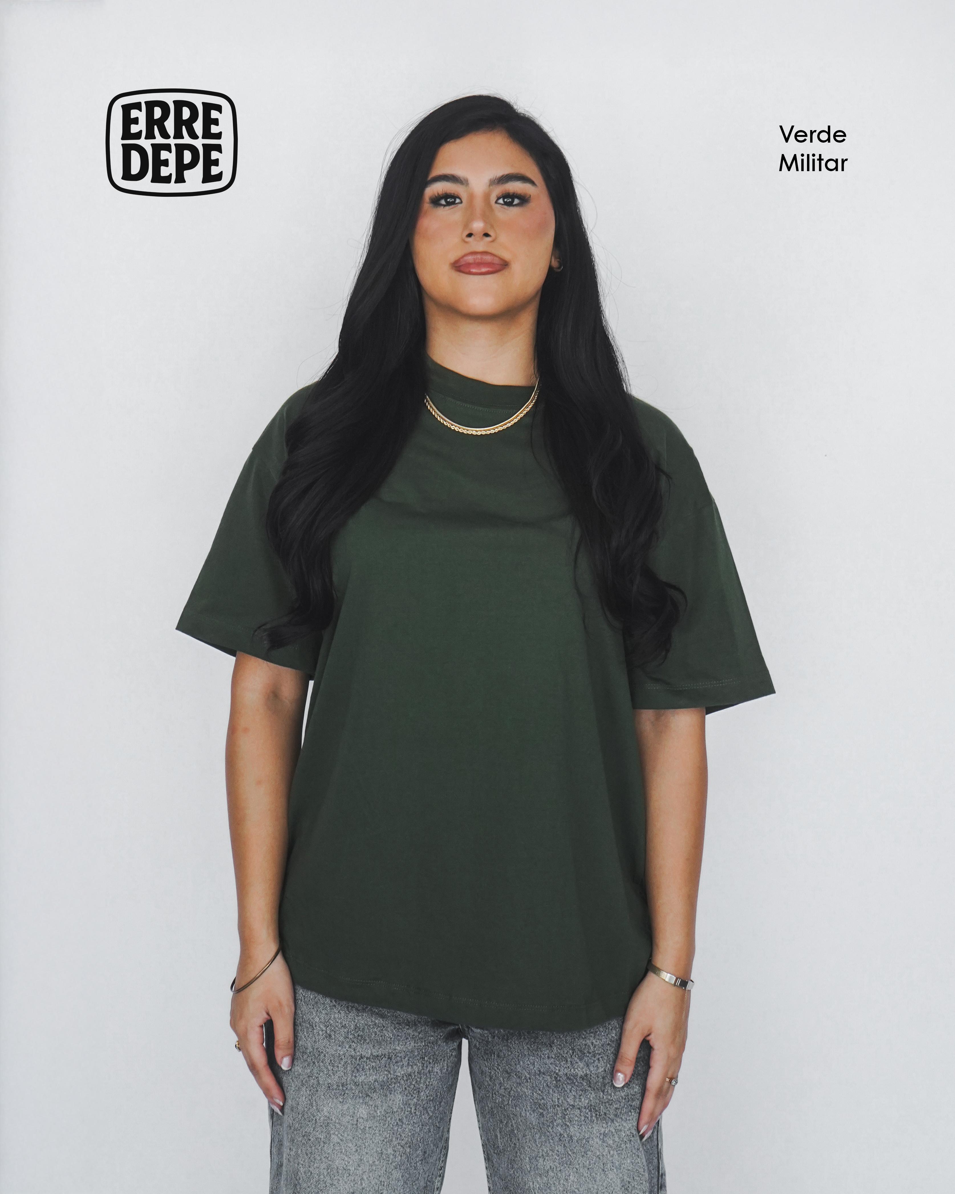 Polo Oversize Verde Militar ERREDEPE 100% Algodon