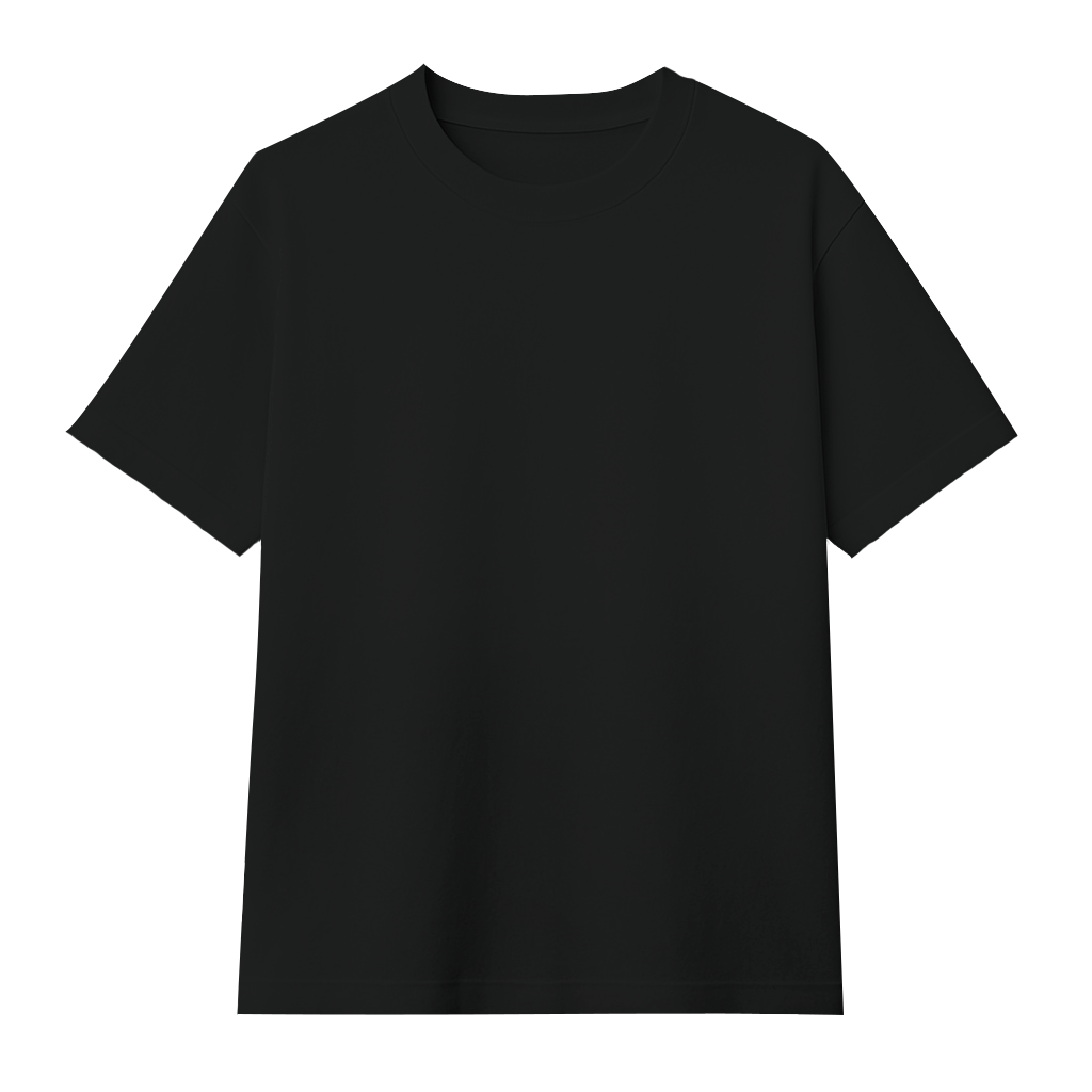 Pack 10 Polos Oversize Color Negro 100% Algodon