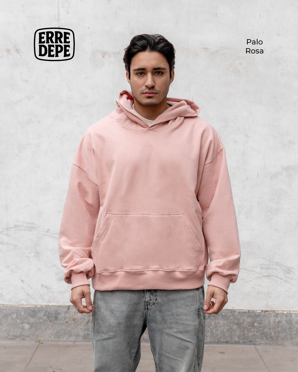 Pack x2 Polera Sudadera Hoodie Color Palo Rosa Unisex 100% Algodon