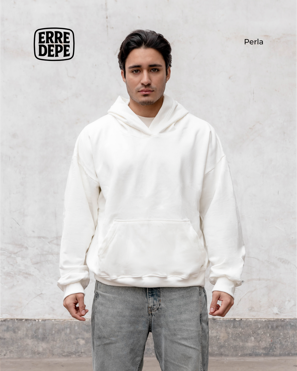 Pack x2 Polera Sudadera Hoodie Color Perla Unisex 100% Algodon