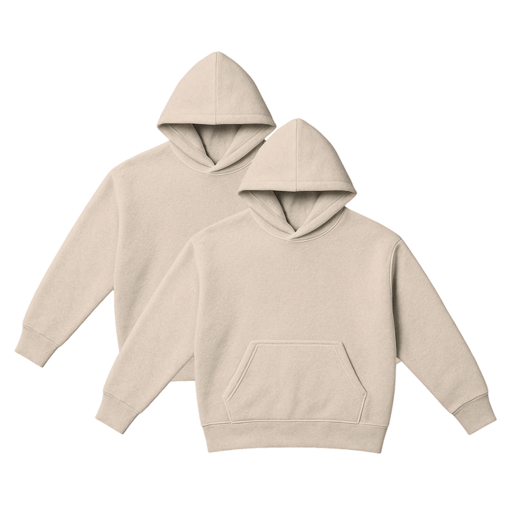 Pack x2 Polera Sudadera Hoodie Color Arena Unisex 100% Algodon