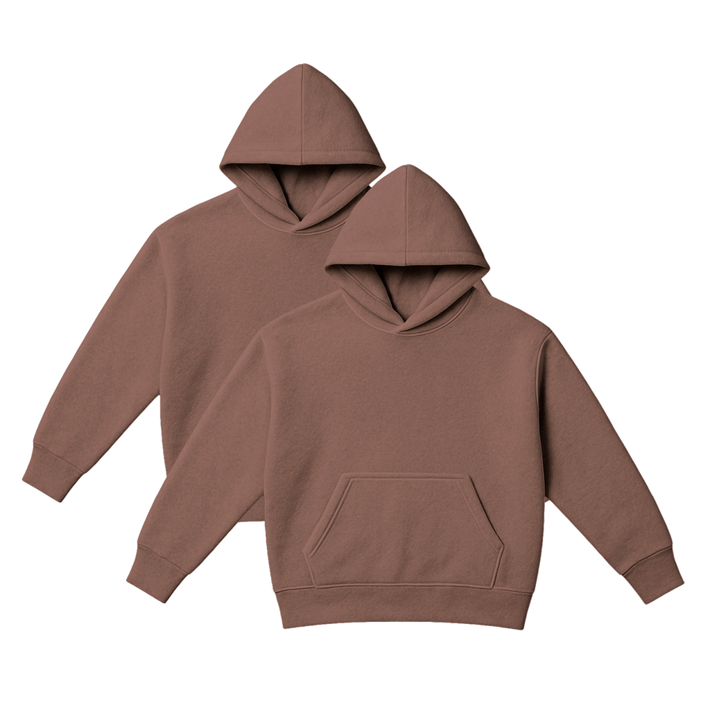 Pack x2 Polera Sudadera Hoodie Color Topo Unisex 100% Algodon
